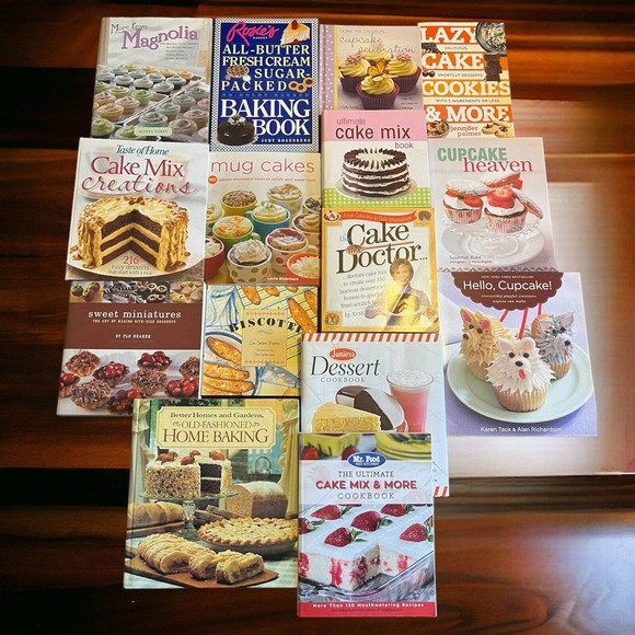 Lot Of 15 Baking Cookbooks - Cupcakes Cakes Desserts Chocolate Sweets More - Picture 1 of 12
